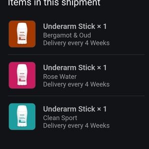 Carpe Underarm Stick Set Of 3 - Bergamot & Oud, Rose Water, Clean Sport